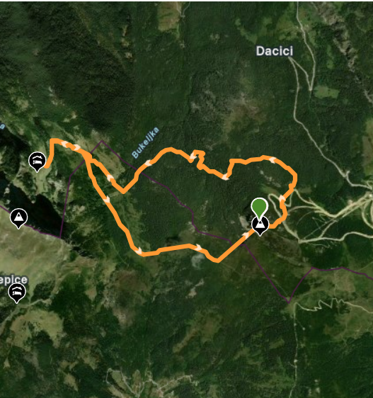 Mapa rute Ahmica